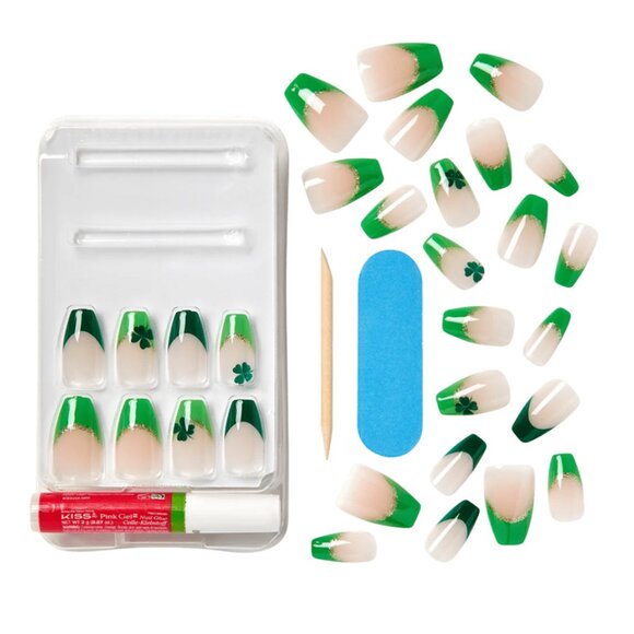 KISS Voguish Fantasy ST. PATRICK'S DAY Medium Length Nails - Aura - Picture 3 of 4